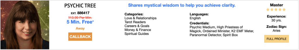 Psychic Tree Profile