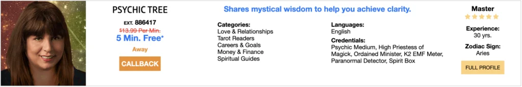 Psychic Tree Profile