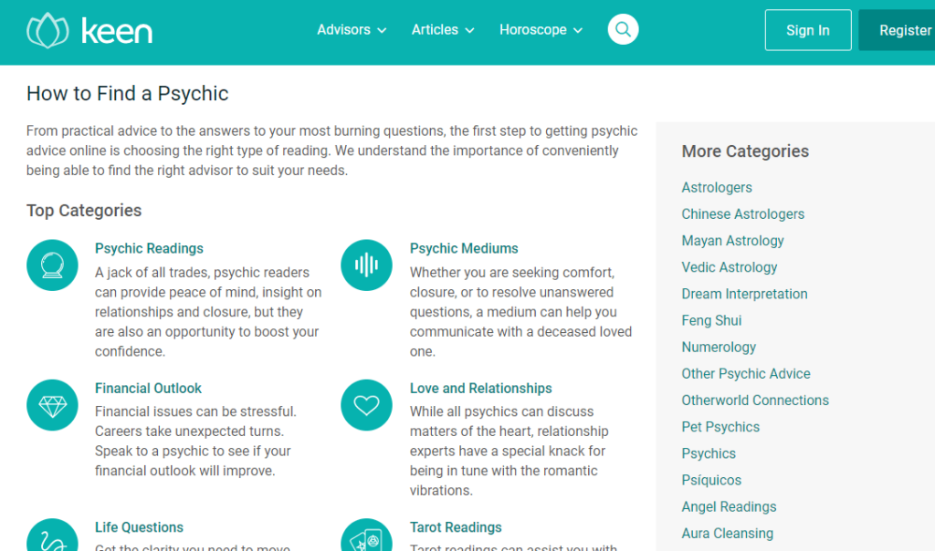 How to Find a Psychic at Keen.com