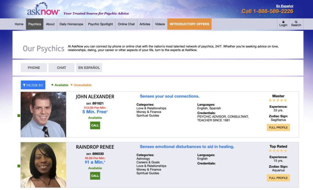 AskNow website