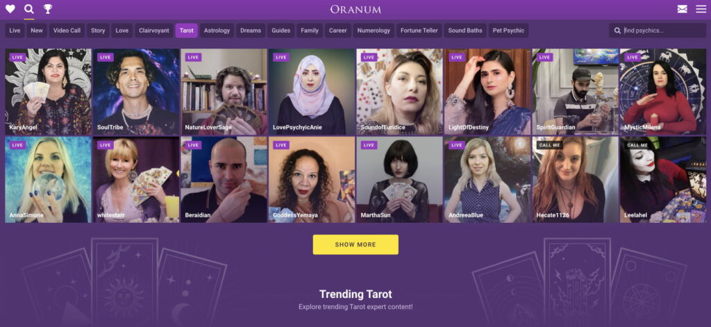 Oranum website