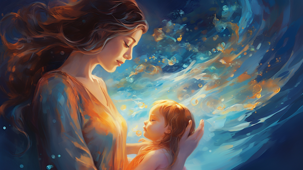 Aquarius Woman Child & Parent